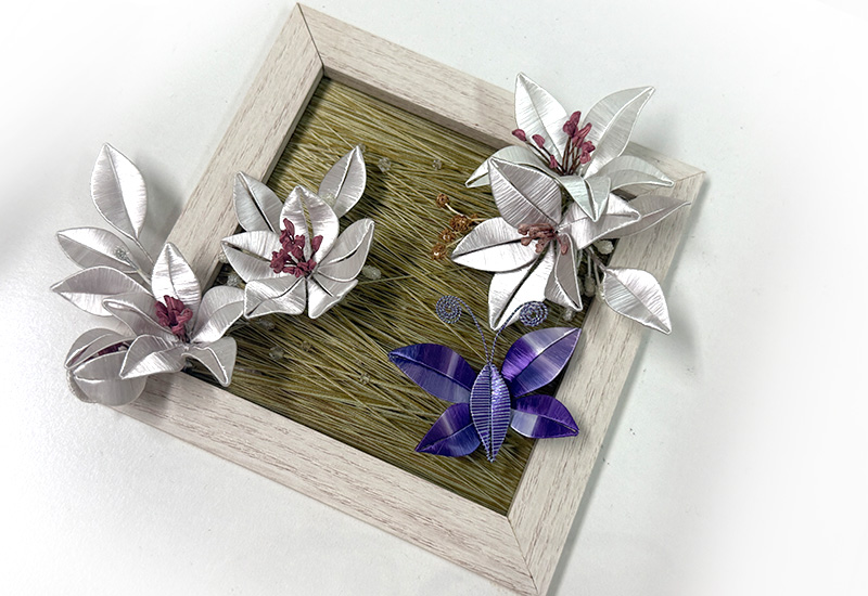 大件纏花裝置-舞花戲蝶